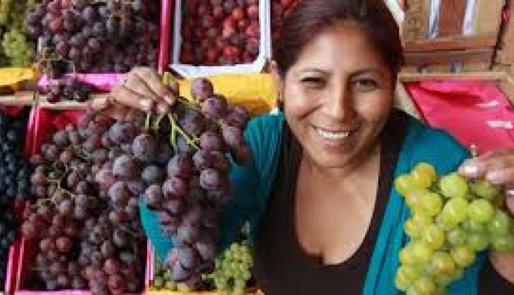 imagen de una mujer con frutas